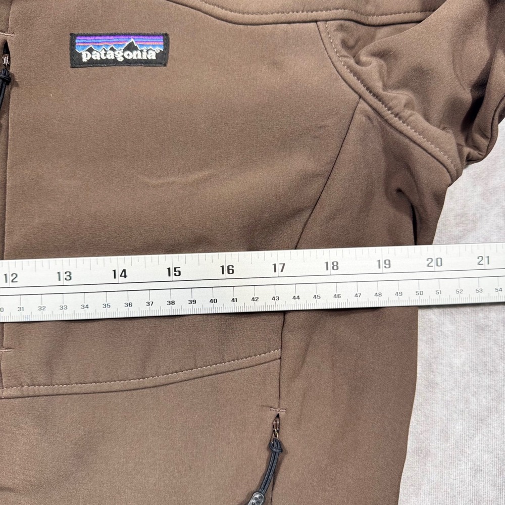 Patagonia Adze Womens Softshell Jacket Brown Fleece Lined Full Zip Medium M - Picture 6 of 8